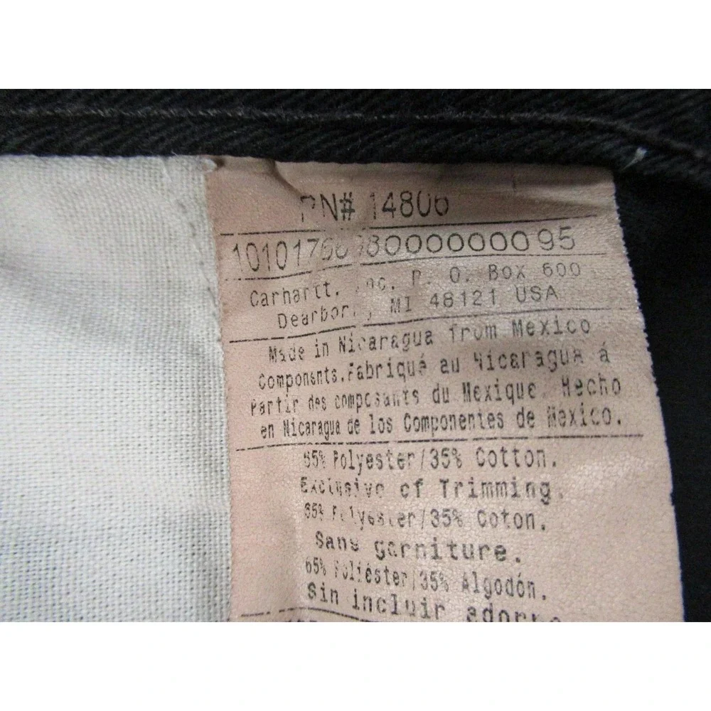 Carhartt Pants Mens 40x32‎ Black Slacks Zip Fly Straight Twill Work Chino B290